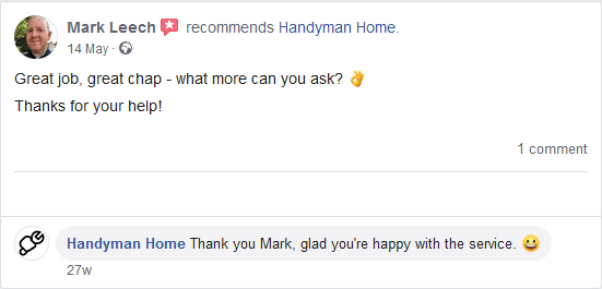Handyman Reviews 4 Great Job, Great Chap - What More Can You Ask?